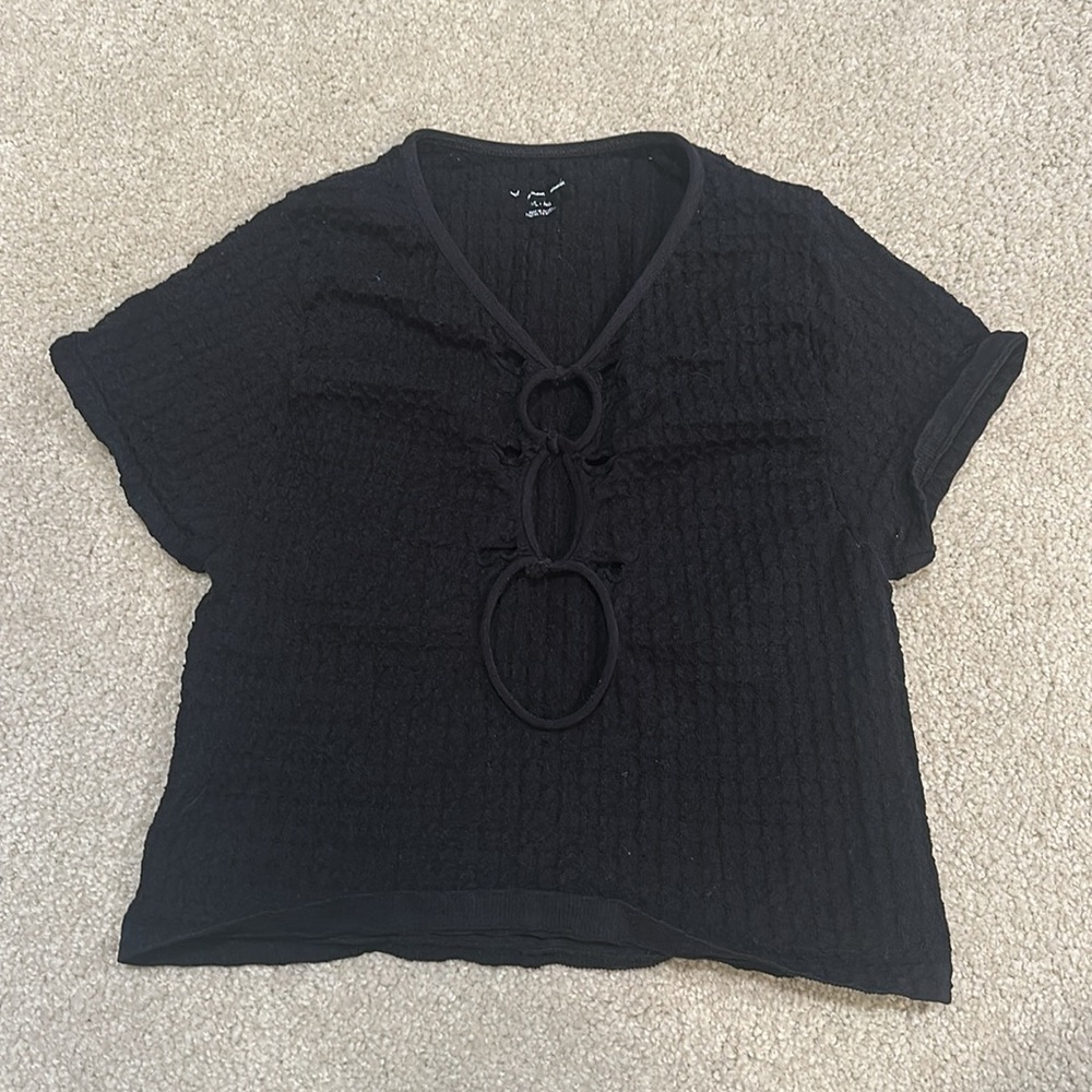 Urban Outfitters Out From Under Seamless Cropped Cut Out Short Sleeve Top